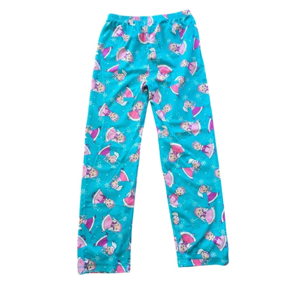 Dollie & Me Pajama Set Kids Size 14 Teal Blue Pink Doll Snowflake Fleece Cozy - Picture 5 of 13